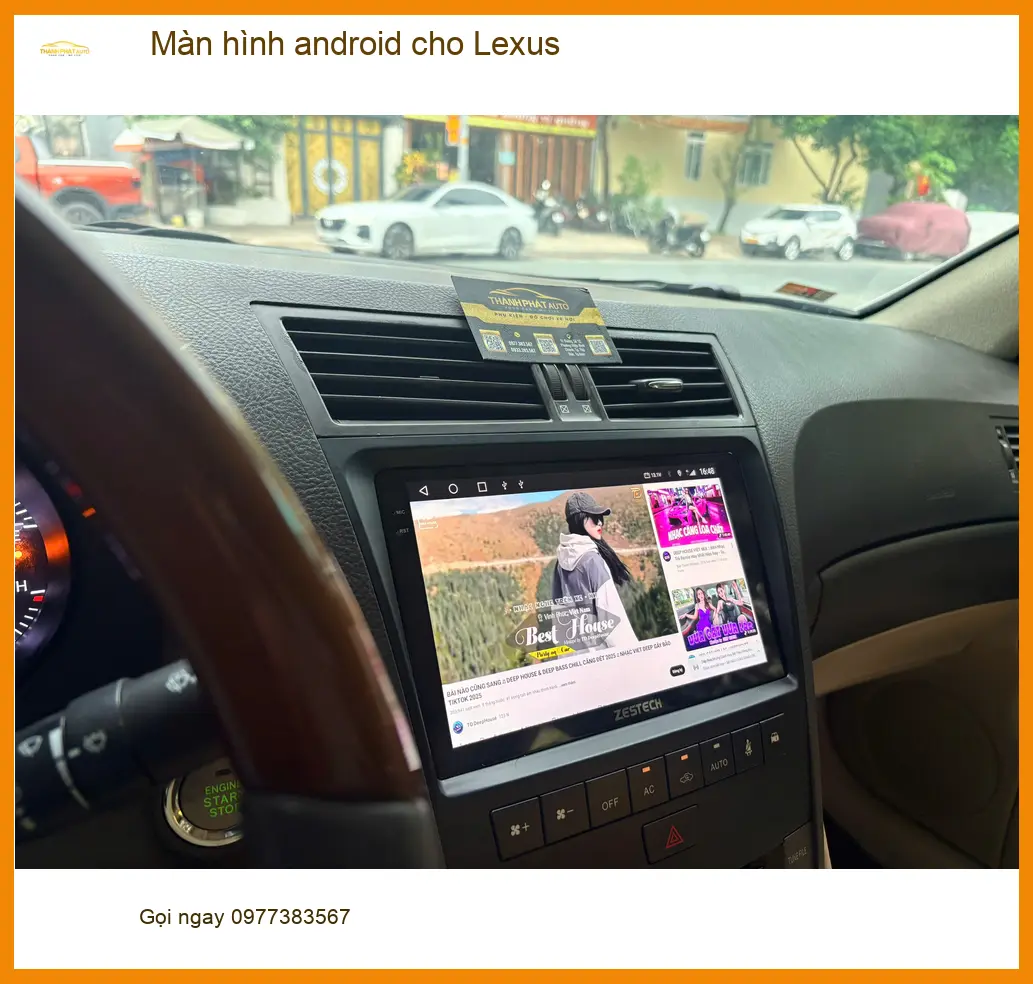 Chị Thảo lắp màn hình Android cho Lexus RX 350 tại Quận 12 vì màn zin đã cũ ảnh thực tế 5