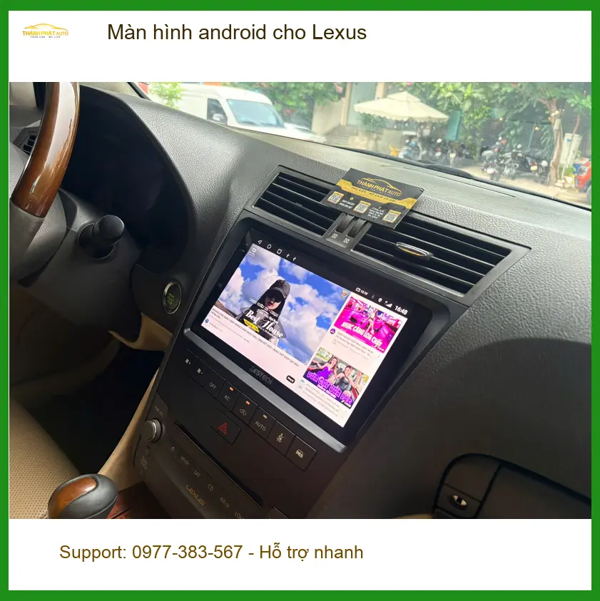 Chú Khang lắp màn hình Android cho Lexus RX 350 tại Quận 6 vì màn zin đã cũ ảnh thực tế 2