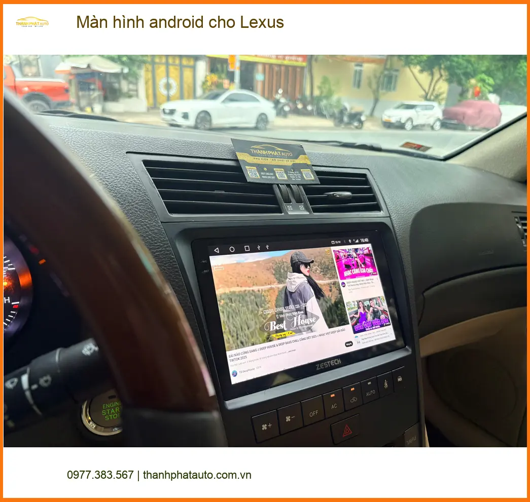 Chú Khang lắp màn hình Android cho Lexus RX 350 tại Quận 6 vì màn zin đã cũ ảnh thực tế 3