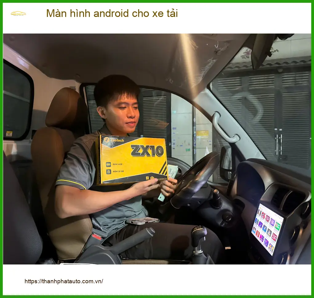 Chú Dũng lắp màn hình Android xe tải tại Quận 6 - Uy tín, lắp nhanh. ảnh thực tế 2
