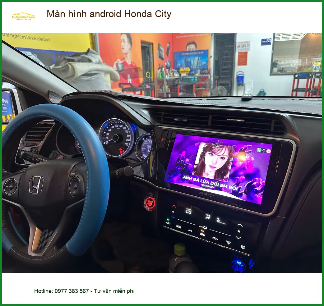 Anh Khang lắp màn hình Android Honda City tại Thủ Đức, cần màn hình thông minh