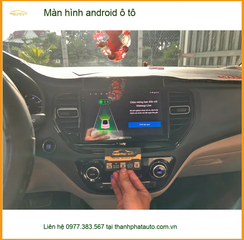 Anh Minh lắp màn hình Android ô tô ở Nhà Bè cho xe VinFast Lux A