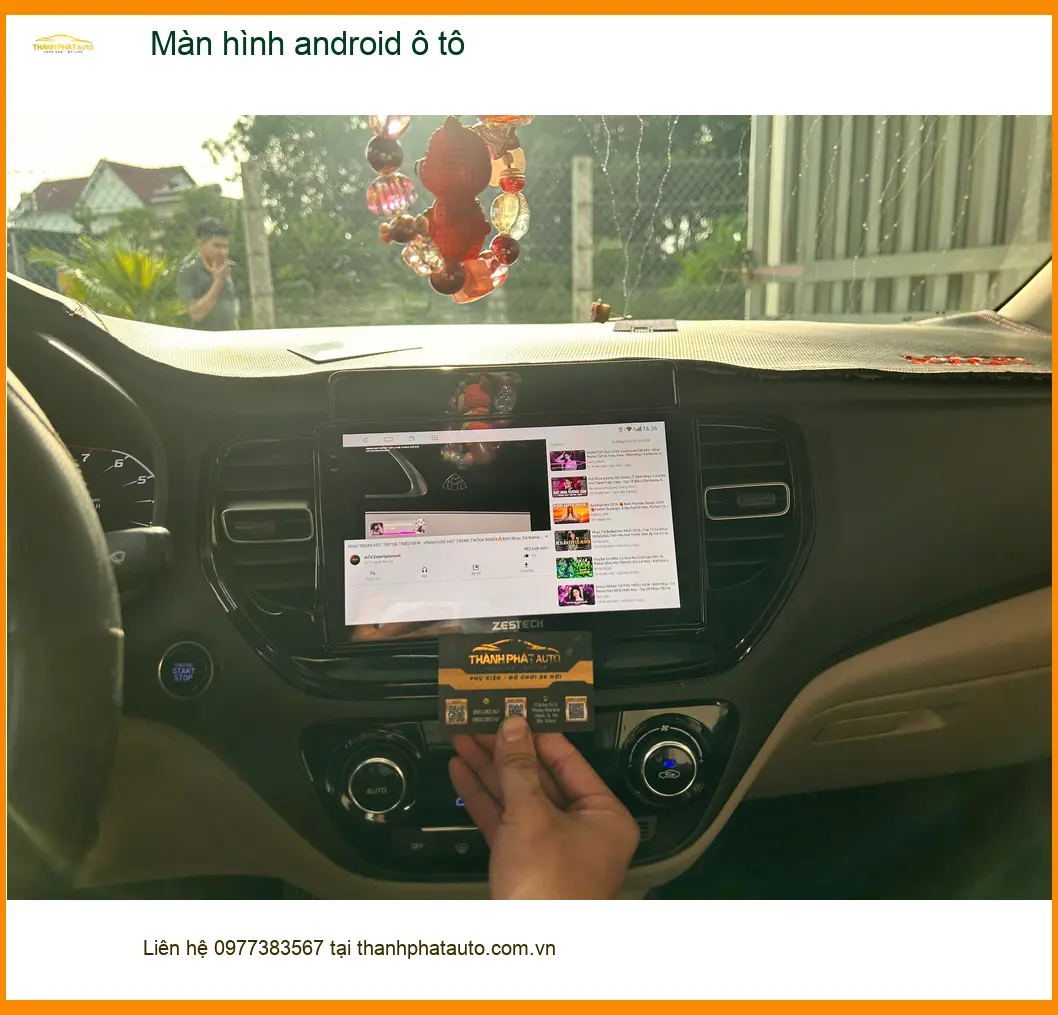 Anh Minh lắp màn hình Android ô tô ở Nhà Bè cho xe VinFast Lux A ảnh thực tế 3