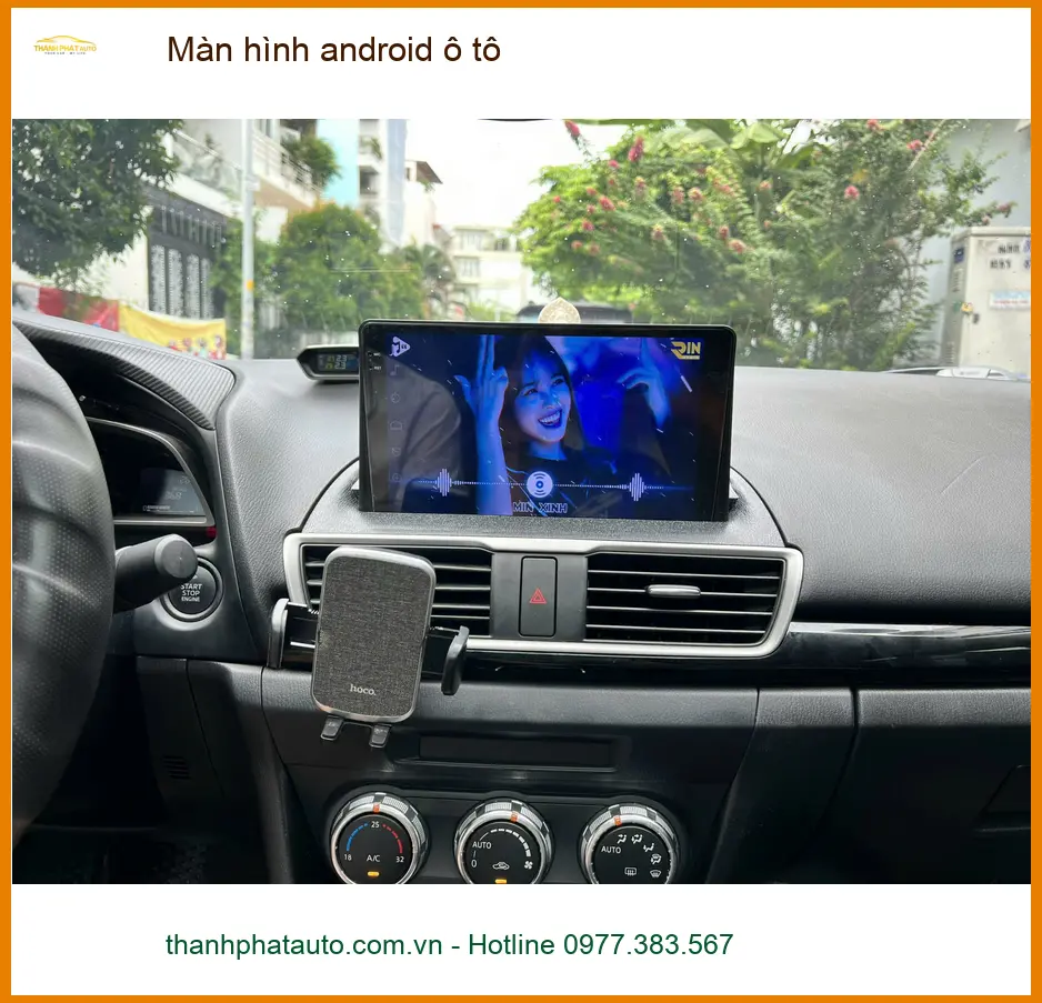 Anh Nhật lắp màn hình android ô tô cho Hyundai Accent ở Nhà Bè ảnh thực tế 4