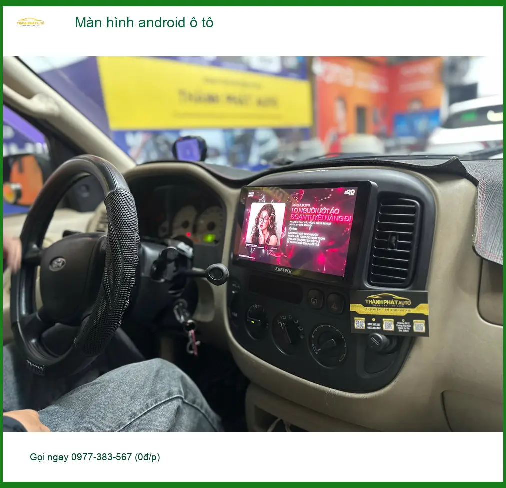 Chị Mai lắp màn hình android ô tô Kia K3 tại Quận Tân Phú thêm tiện nghi