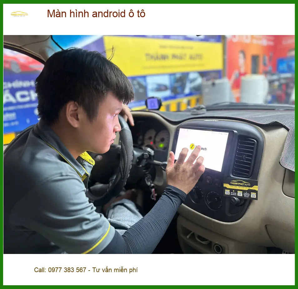 Chị Mai lắp màn hình android ô tô Kia K3 tại Quận Tân Phú thêm tiện nghi ảnh thực tế 2