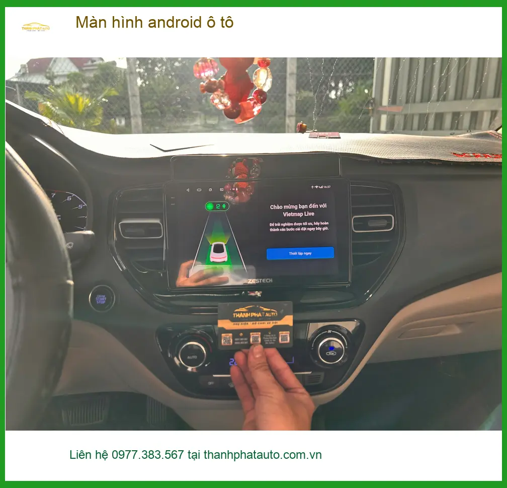 Anh Dũng lắp màn hình Android ô tô cho Toyota Vios tại Quận Tân Phú vì màn zin ít tính năng ảnh thực tế 2