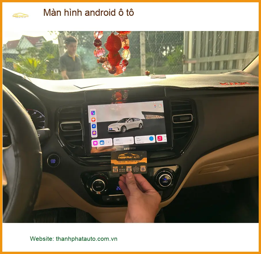 Anh Dũng lắp màn hình Android ô tô cho Toyota Vios tại Quận Tân Phú vì màn zin ít tính năng ảnh thực tế 4