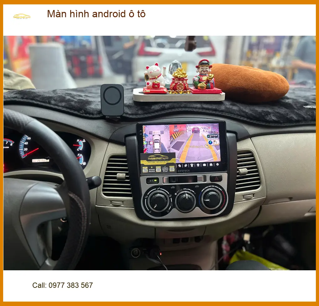 Chị Thanh lắp màn hình Android ô tô Kia Carnival ở Quận 9 vì màn zin thiếu tính năng ảnh thực tế 4