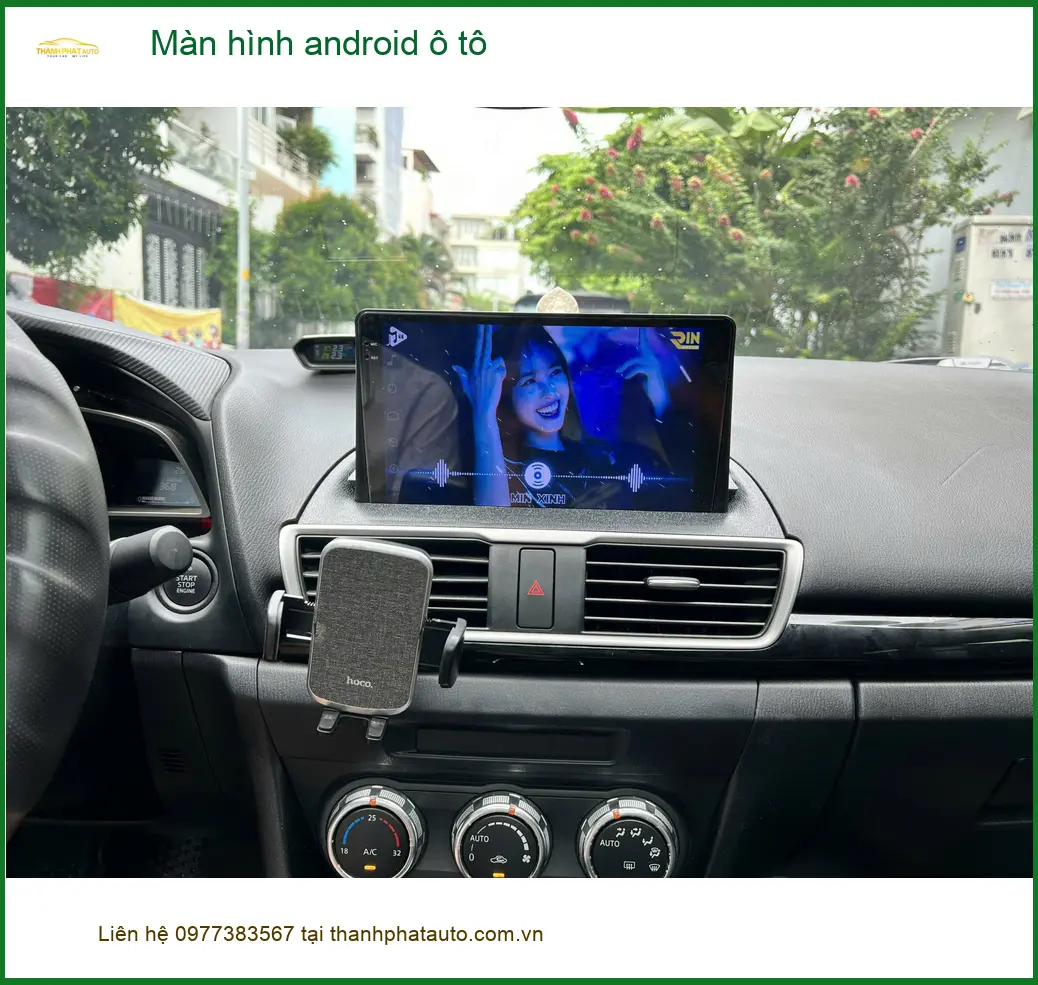 Chị Mai lắp màn hình Android ô tô cho Mitsubishi Attrage tại Quận 3