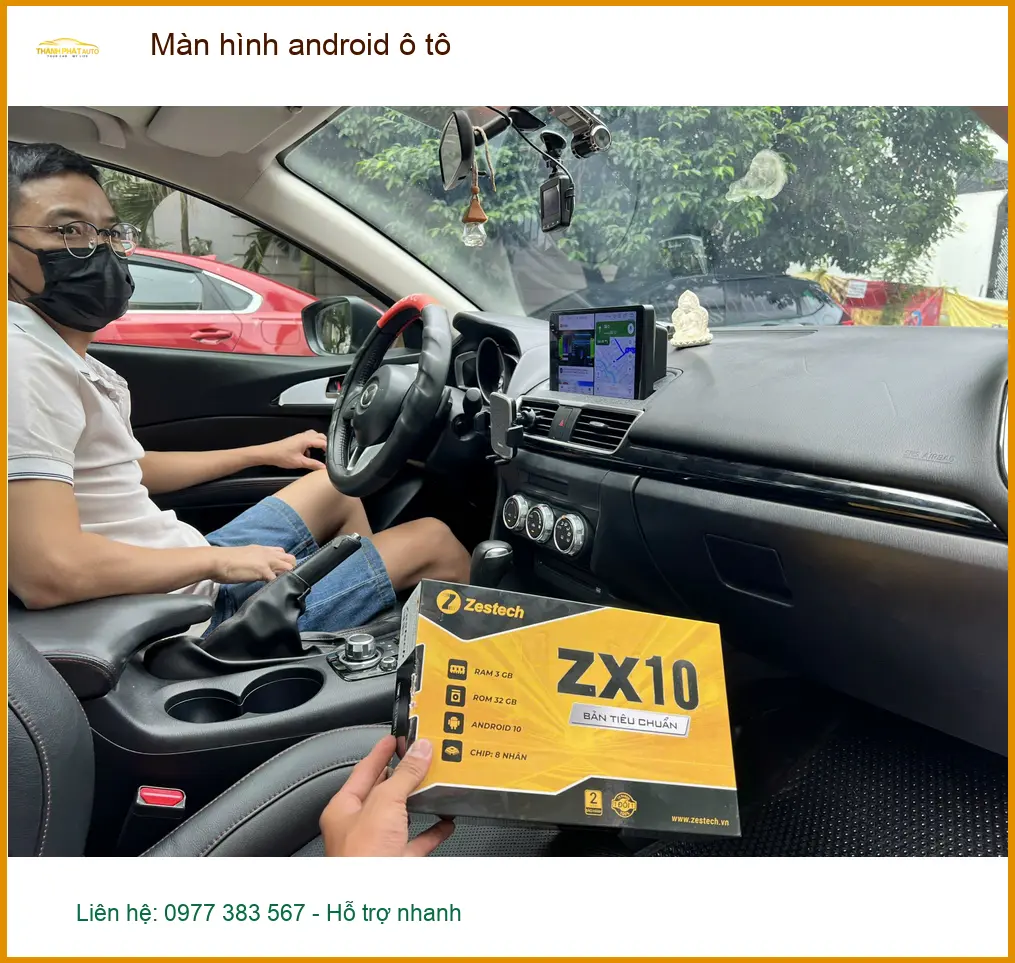 Chị Mai lắp màn hình Android ô tô cho Mitsubishi Attrage tại Quận 3 ảnh thực tế 3