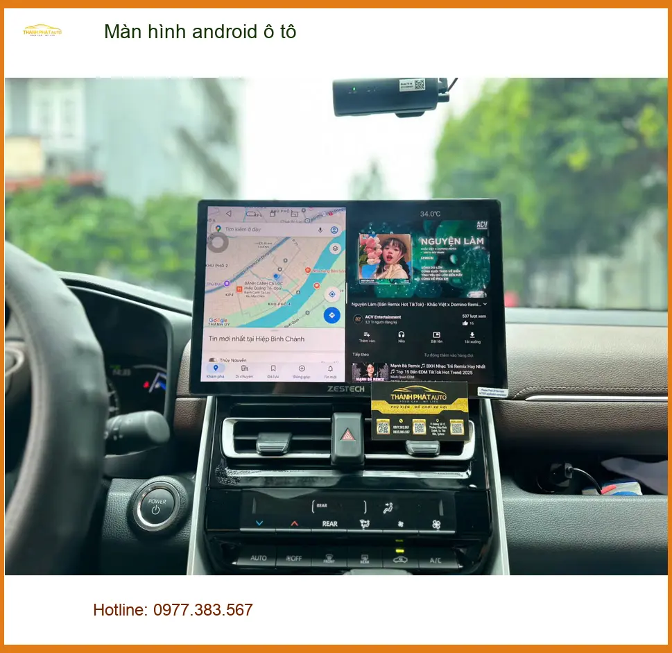 Chị Bích lắp màn hình Android ô tô cho Honda HR-V tại Cần Giờ