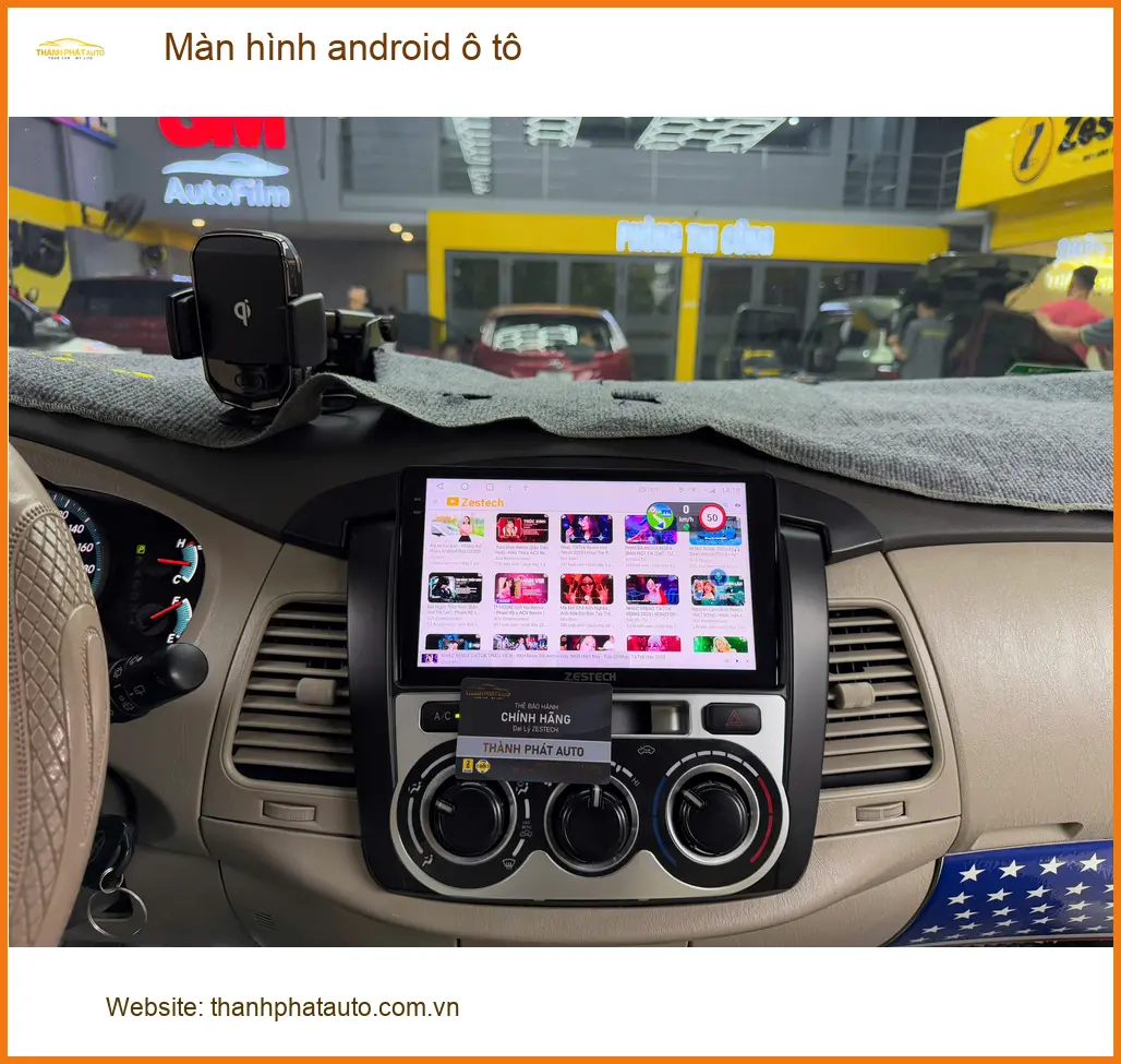 Chị Thùy nâng cấp màn hình Android ô tô Hyundai Accent tại Quận Tân Bình