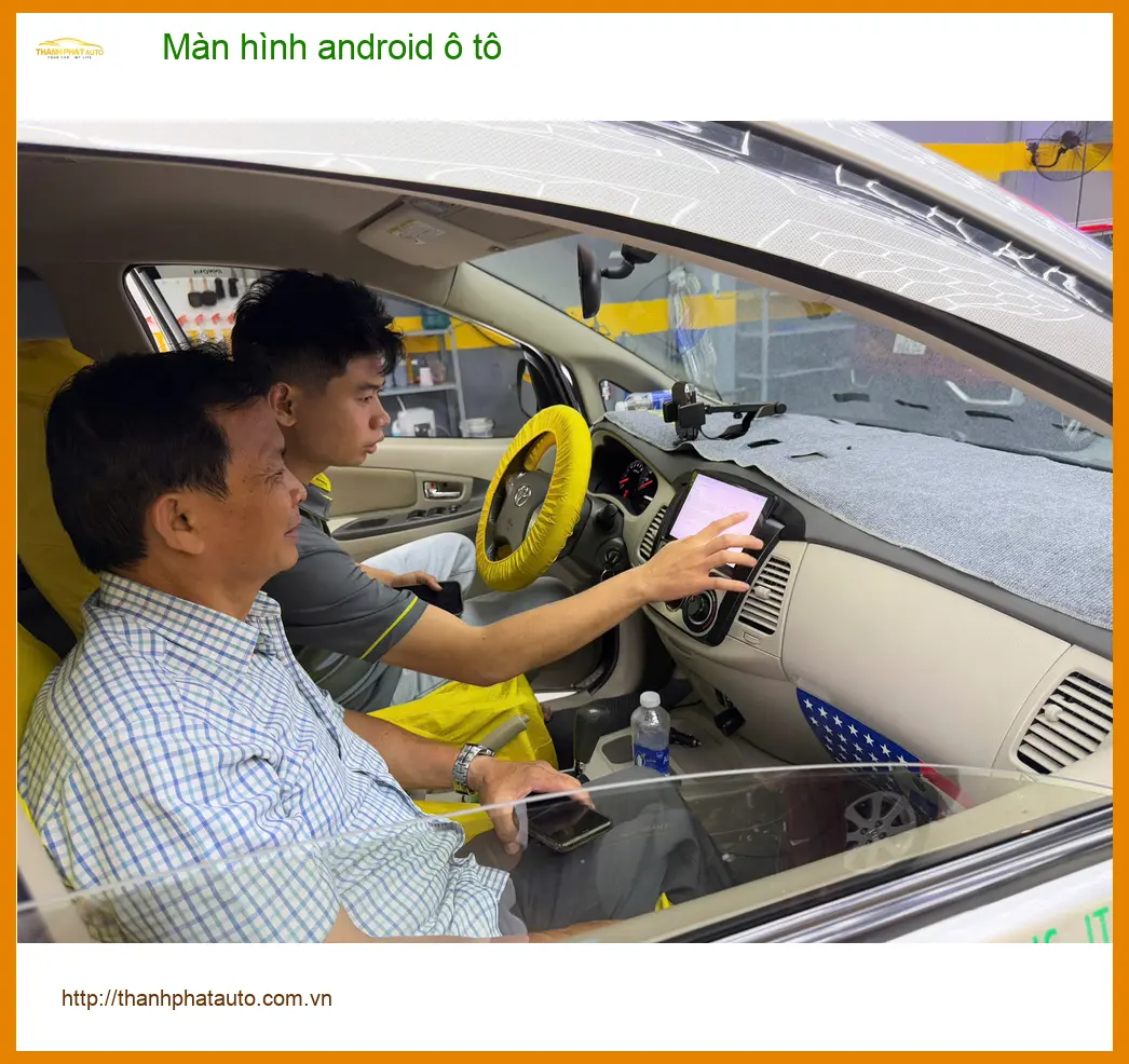 Chị Thùy nâng cấp màn hình Android ô tô Hyundai Accent tại Quận Tân Bình ảnh thực tế 2
