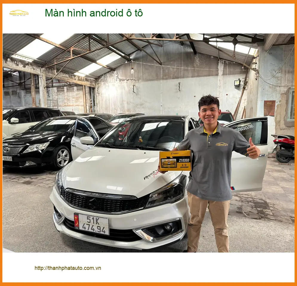 Anh Trọng lắp màn hình android ô tô cho Hyundai Accent tại Gò Vấp để tiện dẫn đường và giải trí