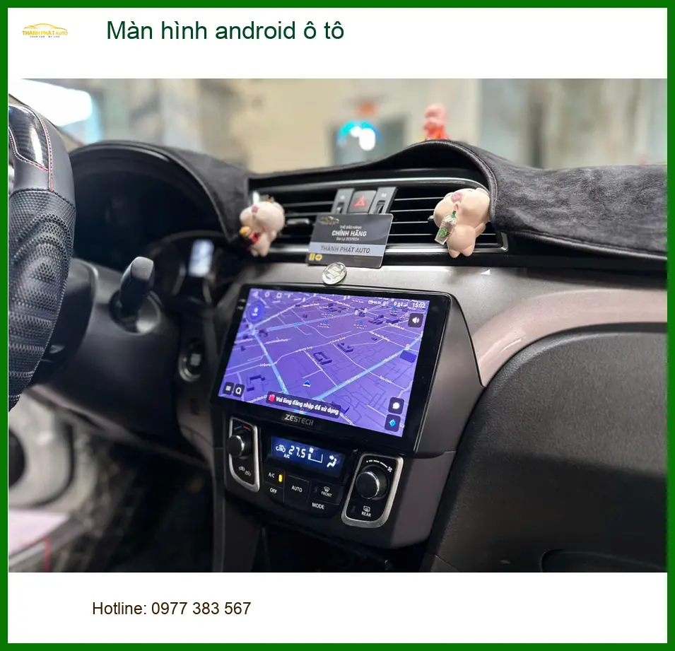 Anh Trọng lắp màn hình android ô tô cho Hyundai Accent tại Gò Vấp để tiện dẫn đường và giải trí ảnh thực tế 2