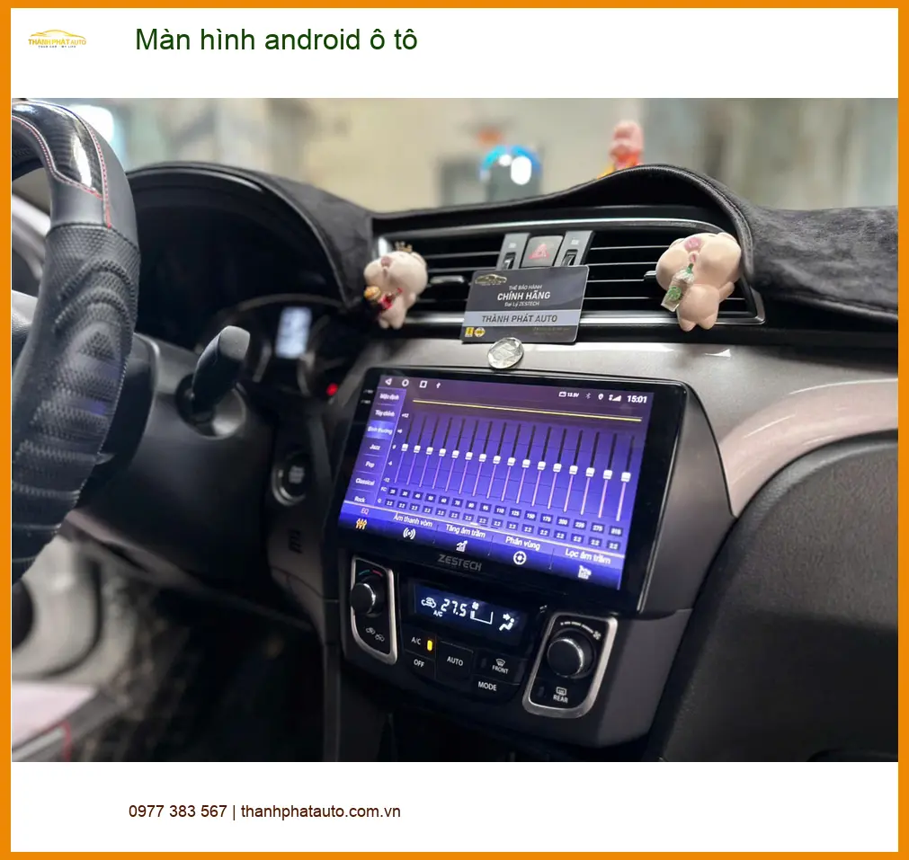 Anh Trọng lắp màn hình android ô tô cho Hyundai Accent tại Gò Vấp để tiện dẫn đường và giải trí ảnh thực tế 4