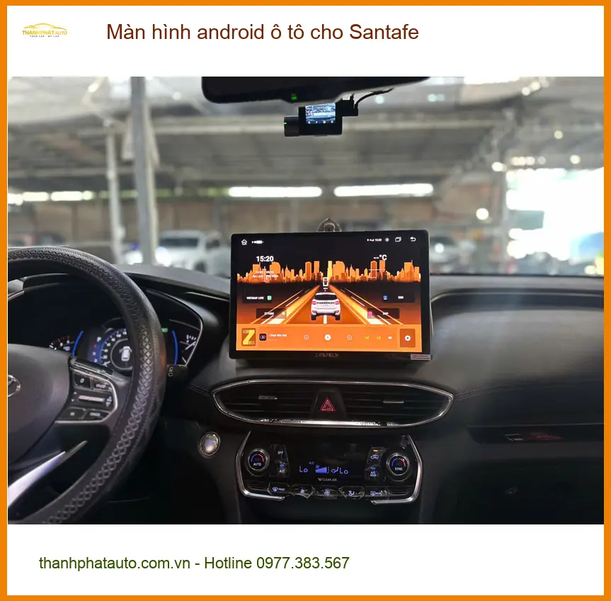 Anh Tuấn lắp màn hình Android ô tô Santafe Quận 9 tiện dẫn đường ảnh thực tế 4