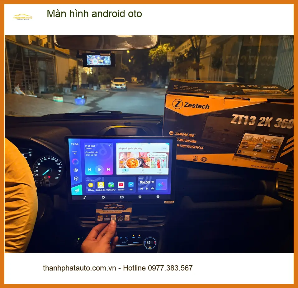 Anh Bách lắp màn hình Android ô tô Honda CR-V Quận Gò Vấp xem YouTube ảnh thực tế 4