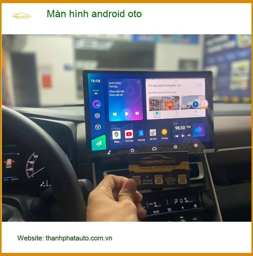 Chú Minh nâng cấp màn hình Android ô tô cho Toyota Vios tại Quận Tân Phú