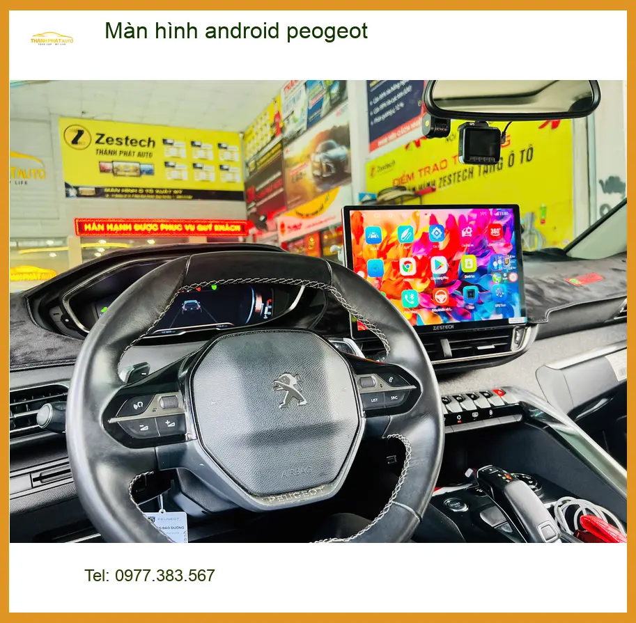 Anh Bách lắp màn hình Android cho Peugeot 3008 ở Quận Tân Bình ảnh thực tế 4