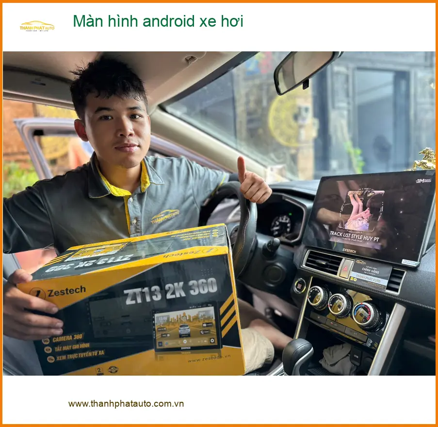 Anh Tùng nâng cấp màn hình android xe hơi cho Toyota Camry tại Quận 10 vì màn zin đã cũ ảnh thực tế 3