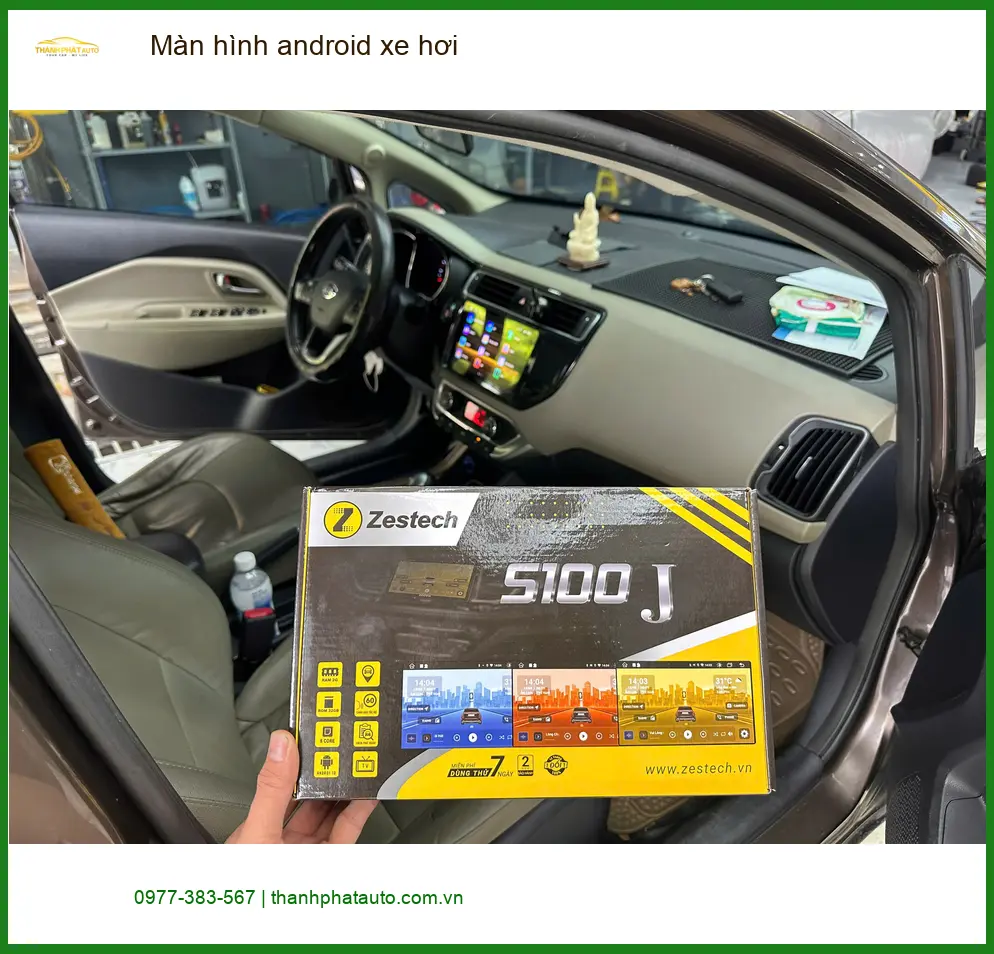 Chị Thư lắp màn hình Android xe hơi cho Kia Seltos tại Quận 10 để tiện lợi hơn. ảnh thực tế 2