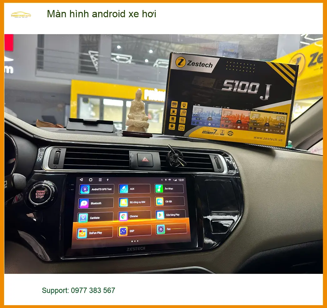 Chị Thư lắp màn hình Android xe hơi cho Kia Seltos tại Quận 10 để tiện lợi hơn. ảnh thực tế 4