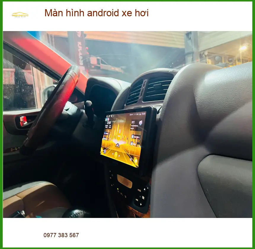 Anh Long lắp màn hình Android xe hơi chính hãng cho Hyundai SantaFe tại Quận 12. ảnh thực tế 4