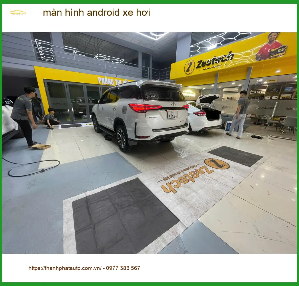Anh Minh lắp màn hình Android xe hơi Toyota Camry tại Quận 11 tìm địa chỉ uy tín ảnh thực tế 3