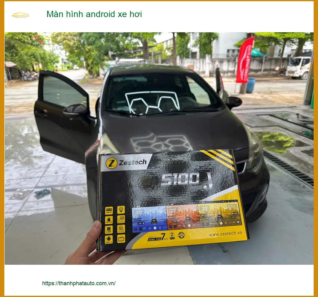 Chị Minh Thư lắp màn hình Android xe hơi cho Hyundai Elantra tại Quận 3 vì màn zin lỗi thời