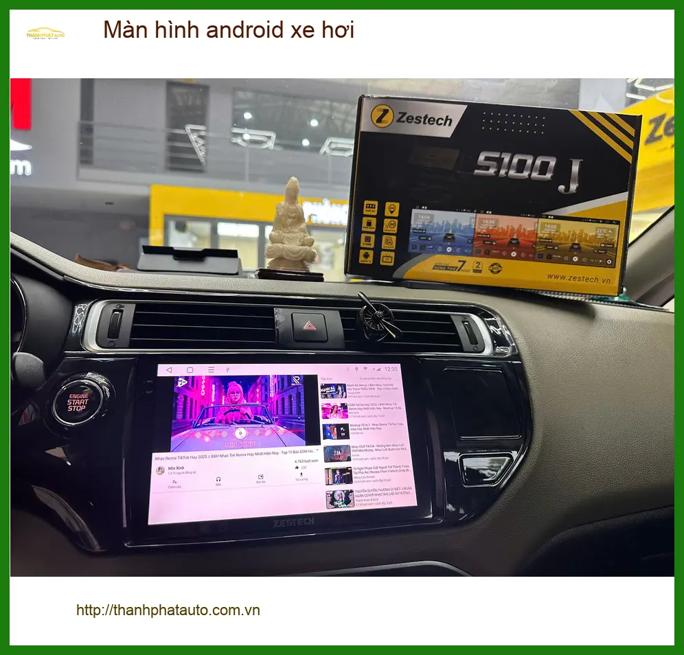 Chị Minh Thư lắp màn hình Android xe hơi cho Hyundai Elantra tại Quận 3 vì màn zin lỗi thời ảnh thực tế 2