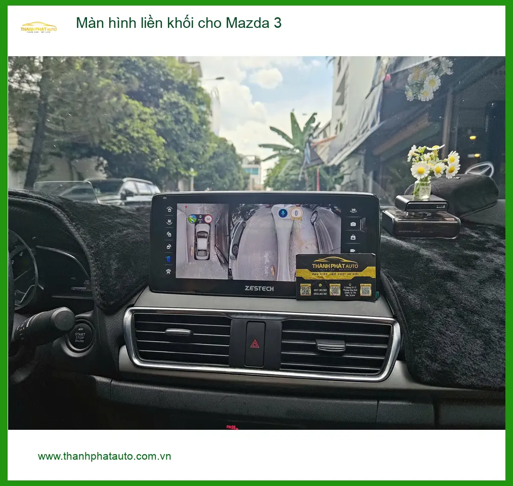 Chú Phước lắp màn hình liền khối Mazda 3 tại Quận 2 vì không có dẫn đường thông minh