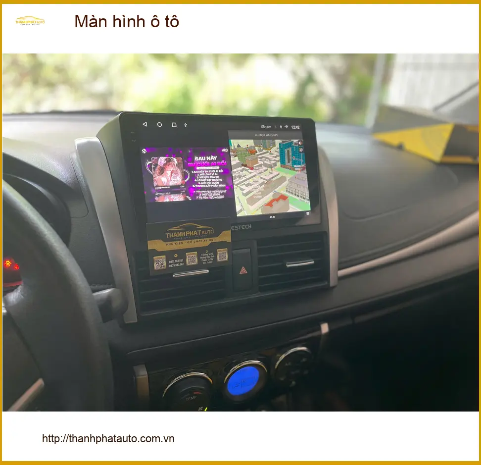Anh Dũng lắp màn hình ô tô cho Hyundai Santa Fe tại Quận 2 vì màn zin thiếu tính năng