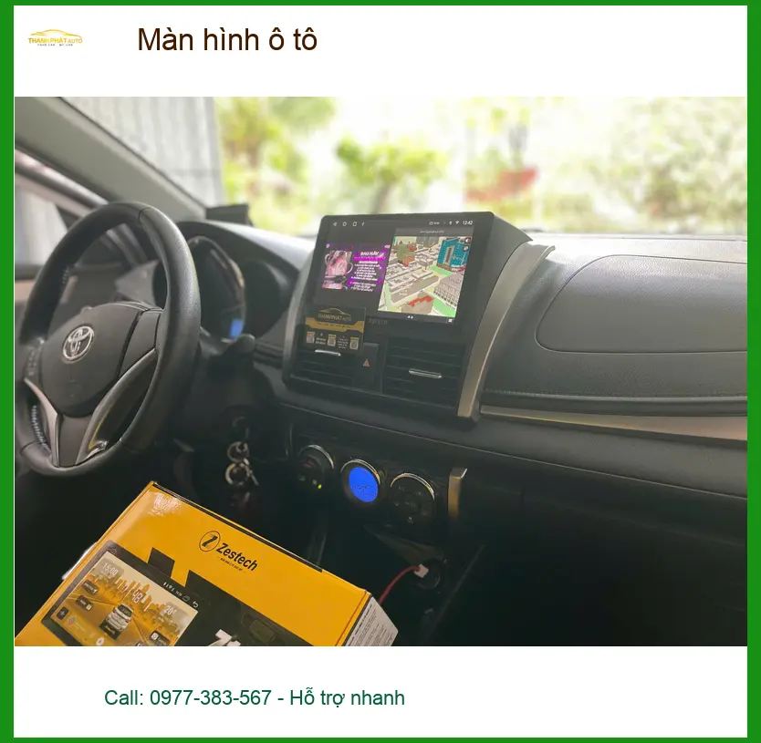 Anh Dũng lắp màn hình ô tô cho Hyundai Santa Fe tại Quận 2 vì màn zin thiếu tính năng ảnh thực tế 2