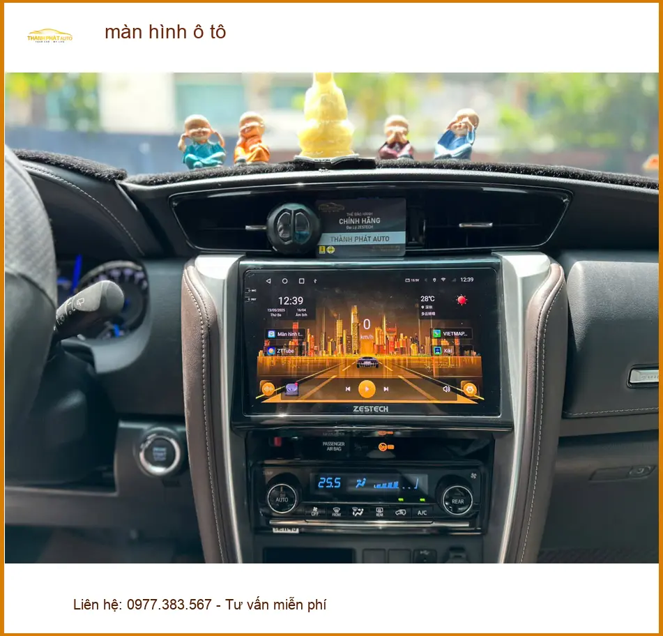 Anh Quang nâng cấp màn hình ô tô Hyundai Accent tại Quận Bình Chánh vì màn zin quá cũ ảnh thực tế 2