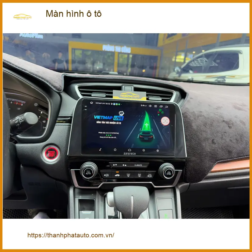 Anh Minh Triết lắp màn hình ô tô Hyundai Santa Fe tại Nhà Bè tiện công việc ảnh thực tế 3