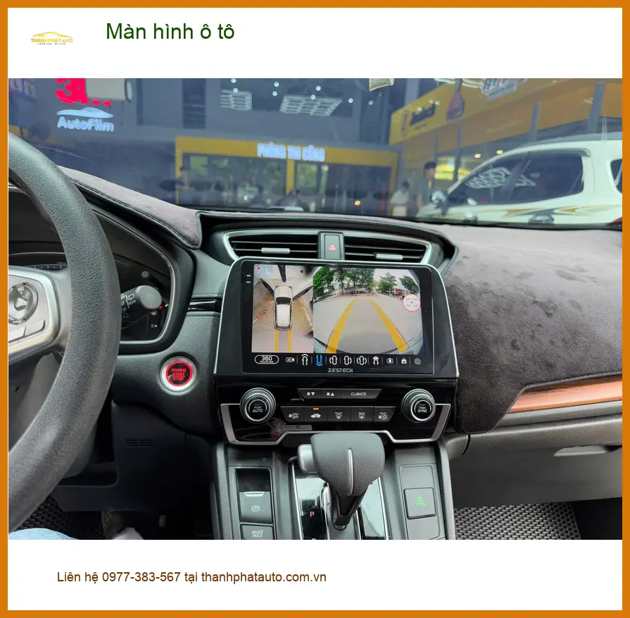 Anh Minh Triết lắp màn hình ô tô Hyundai Santa Fe tại Nhà Bè tiện công việc ảnh thực tế 4