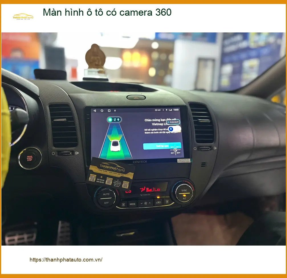 Anh Khôi nâng cấp màn hình ô tô có camera 360 cho Kia Sorento tại Quận 2