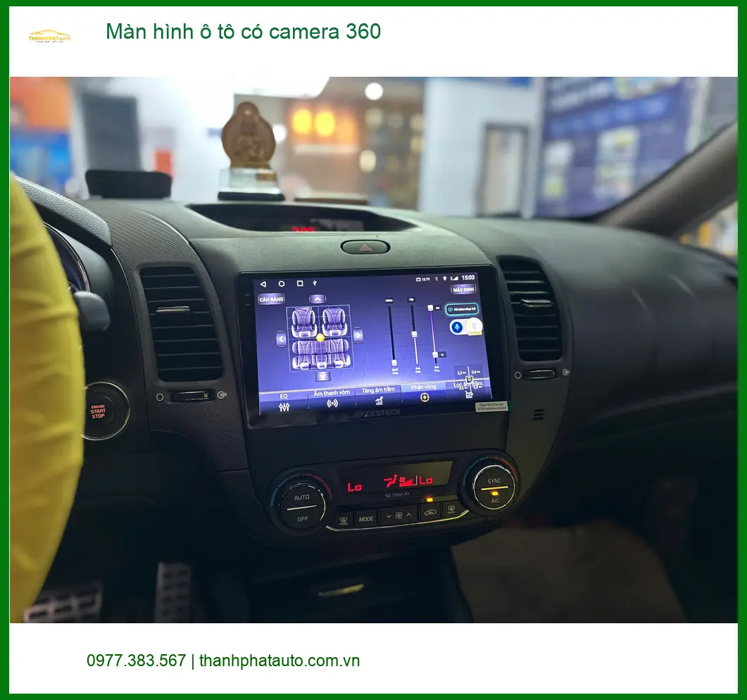 Chị Phương lắp màn hình ô tô có camera 360 cho Toyota Raize tại Hóc Môn để lái xe an toàn hơn