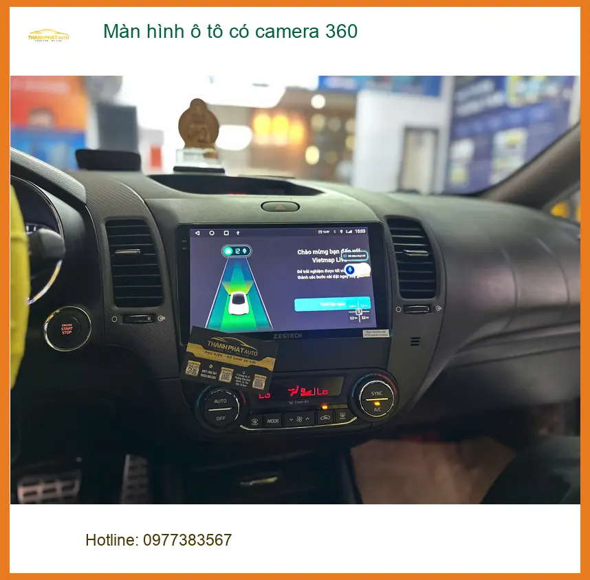 Chị Phương lắp màn hình ô tô có camera 360 cho Toyota Raize tại Hóc Môn để lái xe an toàn hơn ảnh thực tế 3