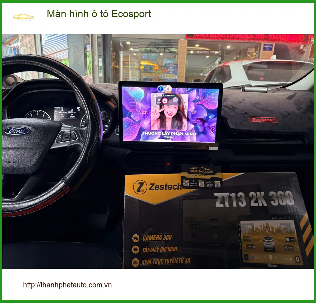 Chú Nhật lắp màn hình ô tô Ecosport tại Quận 12 để nâng cao trải nghiệm lái xe