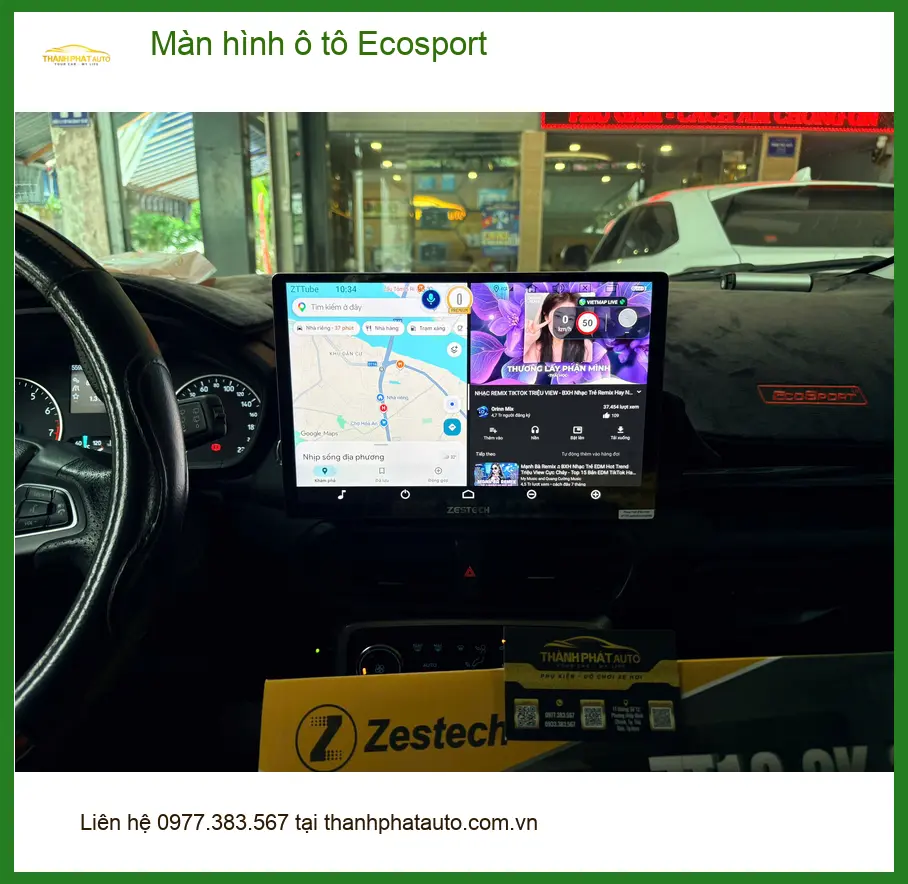 Chú Nhật lắp màn hình ô tô Ecosport tại Quận 12 để nâng cao trải nghiệm lái xe ảnh thực tế 2