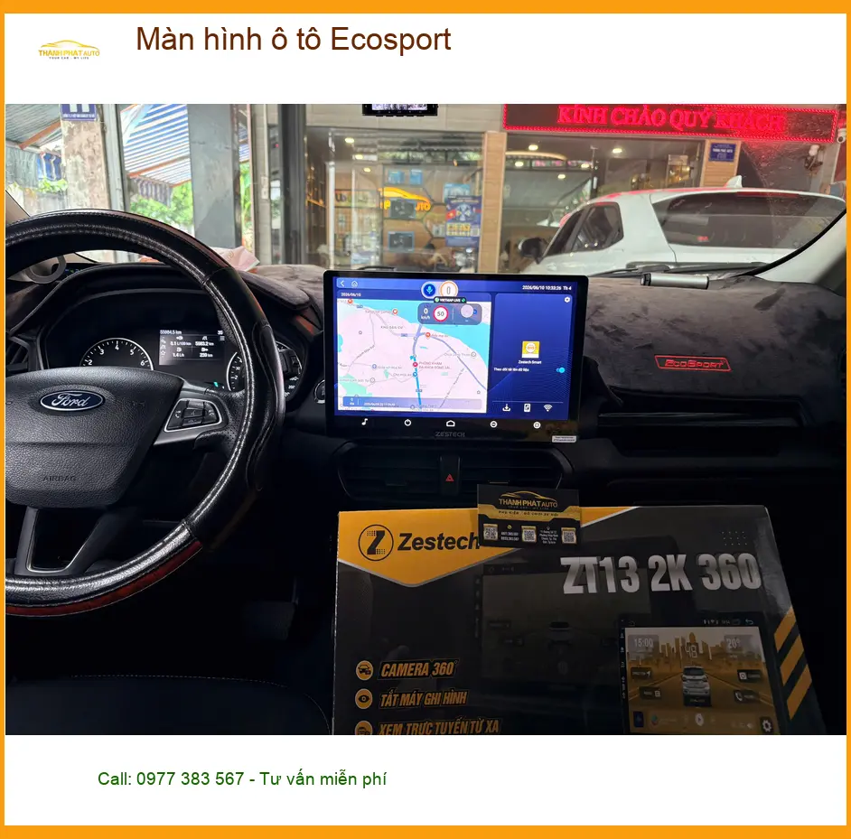 Chú Nhật lắp màn hình ô tô Ecosport tại Quận 12 để nâng cao trải nghiệm lái xe ảnh thực tế 4