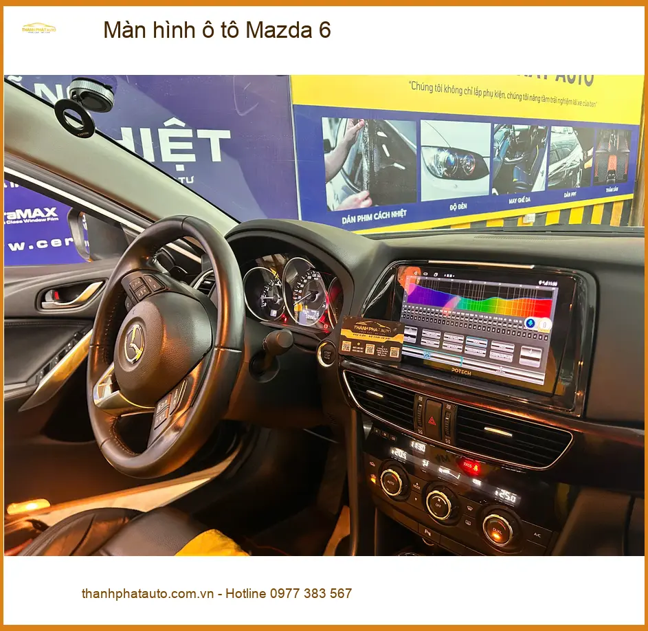 Anh Minh nâng cấp màn hình ô tô Mazda 6 tại Quận 9 vì muốn nhiều tính năng giải trí hơn ảnh thực tế 2