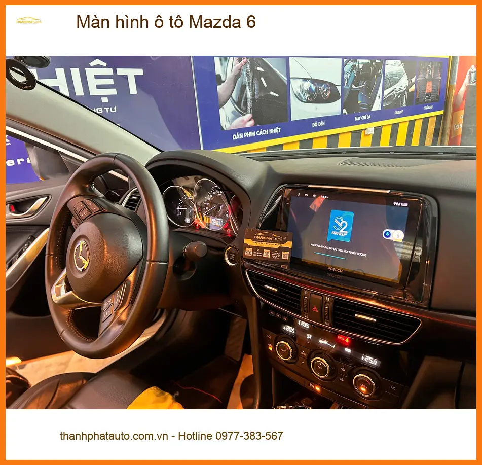Anh Minh nâng cấp màn hình ô tô Mazda 6 tại Quận 9 vì muốn nhiều tính năng giải trí hơn ảnh thực tế 4
