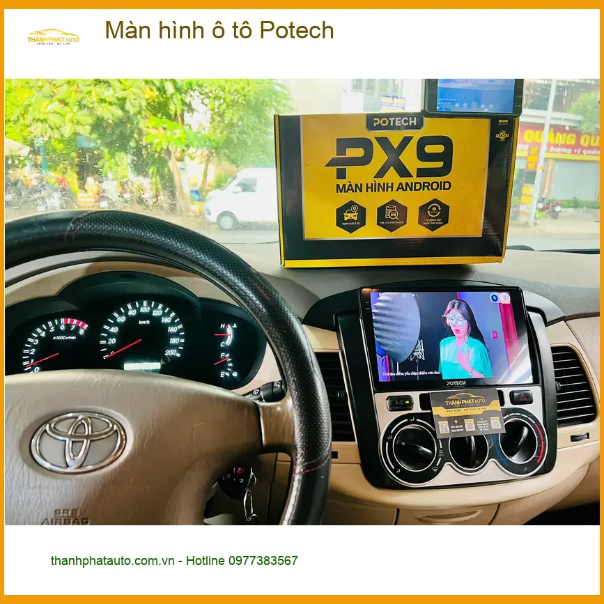 Chú Bách lắp màn hình ô tô Potech cho Mazda 3 ở Quận Tân Bình