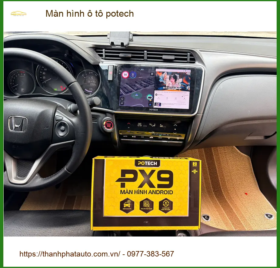 Anh Minh lắp Màn hình ô tô Potech chính hãng Kia K3 tại Quận Tân Phú ảnh thực tế 4