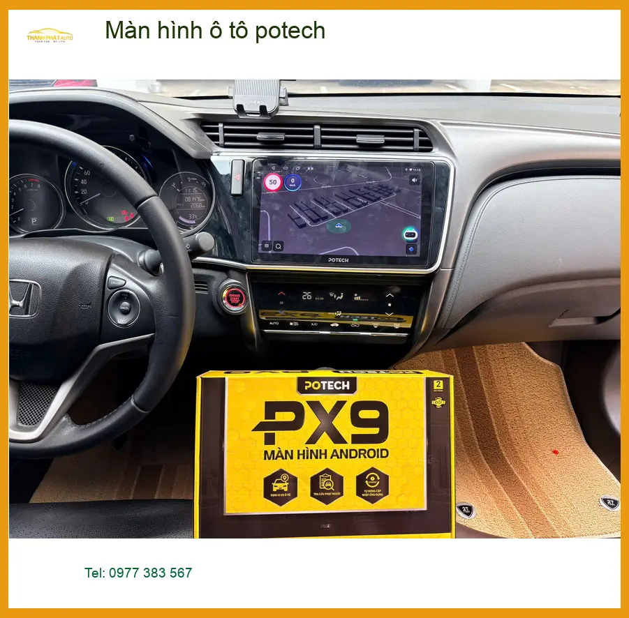 Anh Tấn nâng cấp màn hình Potech cho Honda Civic tại Quận Phú Nhuận ảnh thực tế 2