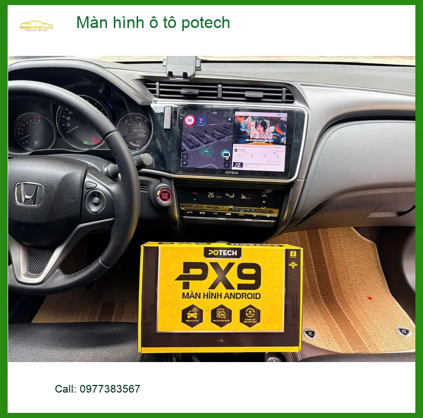 Anh Tấn nâng cấp màn hình Potech cho Honda Civic tại Quận Phú Nhuận ảnh thực tế 4